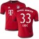 15/16 Germany FC Bayern Munchen Shirt - #33 Youth Ivan Lucic Authentic Red Home Soccer Jersey - Football Shirt Online Sale Size XS|S|M|L|XL
