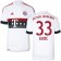 15/16 Germany FC Bayern Munchen Shirt - #33 Youth Ivan Lucic Authentic White Away Soccer Jersey - Football Shirt Online Sale Size XS|S|M|L|XL