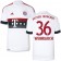 15/16 Germany FC Bayern Munchen Shirt - #36 Youth Patrick Weihrauch Replica White Away Soccer Jersey - Football Shirt Online Sale Size XS|S|M|L|XL