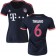 15/16 Germany FC Bayern Munchen Shirt - #6 Women's Thiago Alcantara Authentic Navy Third Soccer Jersey - Football Shirt Online Sale Size XS|S|M|L|XL
