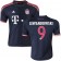 15/16 Germany FC Bayern Munchen Shirt - #9 Youth Robert Lewandowski Authentic Navy Third Soccer Jersey - Football Shirt Online Sale Size XS|S|M|L|XL