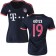15/16 Germany FC Bayern Munchen Shirt - #19 Women's Mario Gotze Replica Navy Third Soccer Jersey - Football Shirt Online Sale Size XS|S|M|L|XL