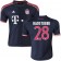 15/16 Germany FC Bayern Munchen Shirt - #28 Youth Holger Badstuber Replica Navy Third Soccer Jersey - Football Shirt Online Sale Size XS|S|M|L|XL