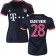 15/16 Germany FC Bayern Munchen Shirt - #28 Women's Holger Badstuber Replica Navy Third Soccer Jersey - Football Shirt Online Sale Size XS|S|M|L|XL