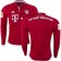 16/17 Bayern Munich Blank Authentic Red Home Long Sleeve Shirt