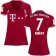 Women's 16/17 Bayern Munich #7 Franck Ribery Replica Red Home Jersey