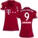 Women's 16/17 Bayern Munich #9 Robert Lewandowski Replica Red Home Jersey