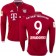 16/17 Bayern Munich #9 Robert Lewandowski Authentic Red Home Long Sleeve Shirt