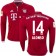 16/17 Bayern Munich #14 Xabi Alonso Replica Red Home Long Sleeve Shirt