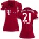 Women's 16/17 Bayern Munich #21 Philipp Lahm Replica Red Home Jersey
