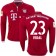 16/17 Bayern Munich #23 Arturo Vidal Authentic Red Home Long Sleeve Shirt