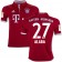 Youth 16/17 Bayern Munich #27 David Alaba Authentic Red Home Jersey