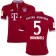 Youth 16/17 Bayern Munich #5 Mats Hummels Replica Red Home Jersey