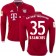 16/17 Bayern Munich #35 Renato Sanches Replica Red Home Long Sleeve Shirt
